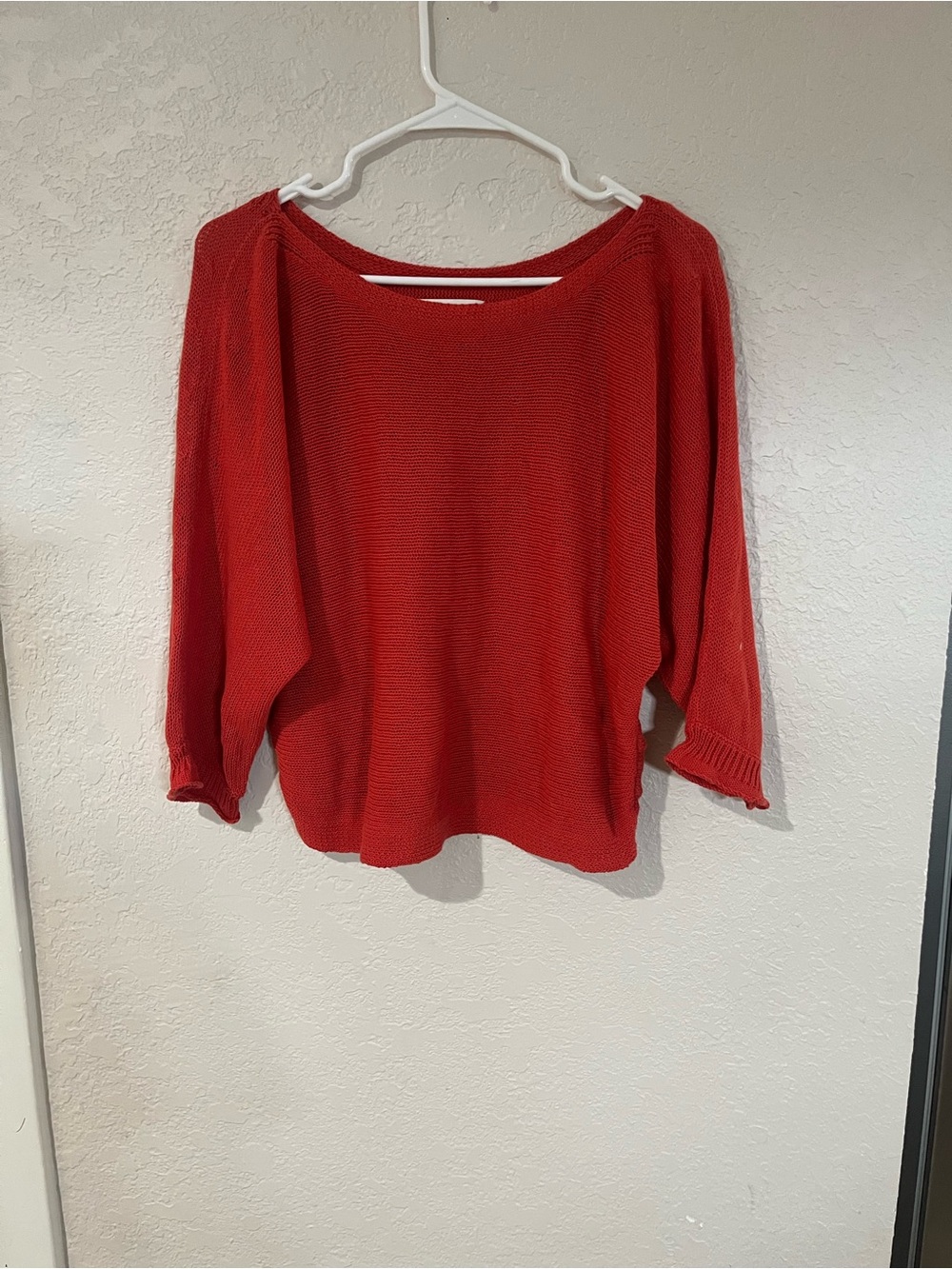 Brochu Walker Red Knit Scoopneck Sweater